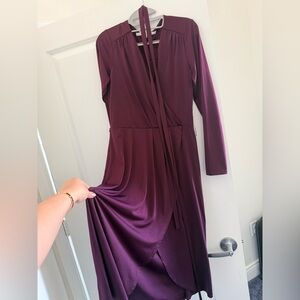 RACHEL Rachel Roy Deep Purple Long Sleeve Dress